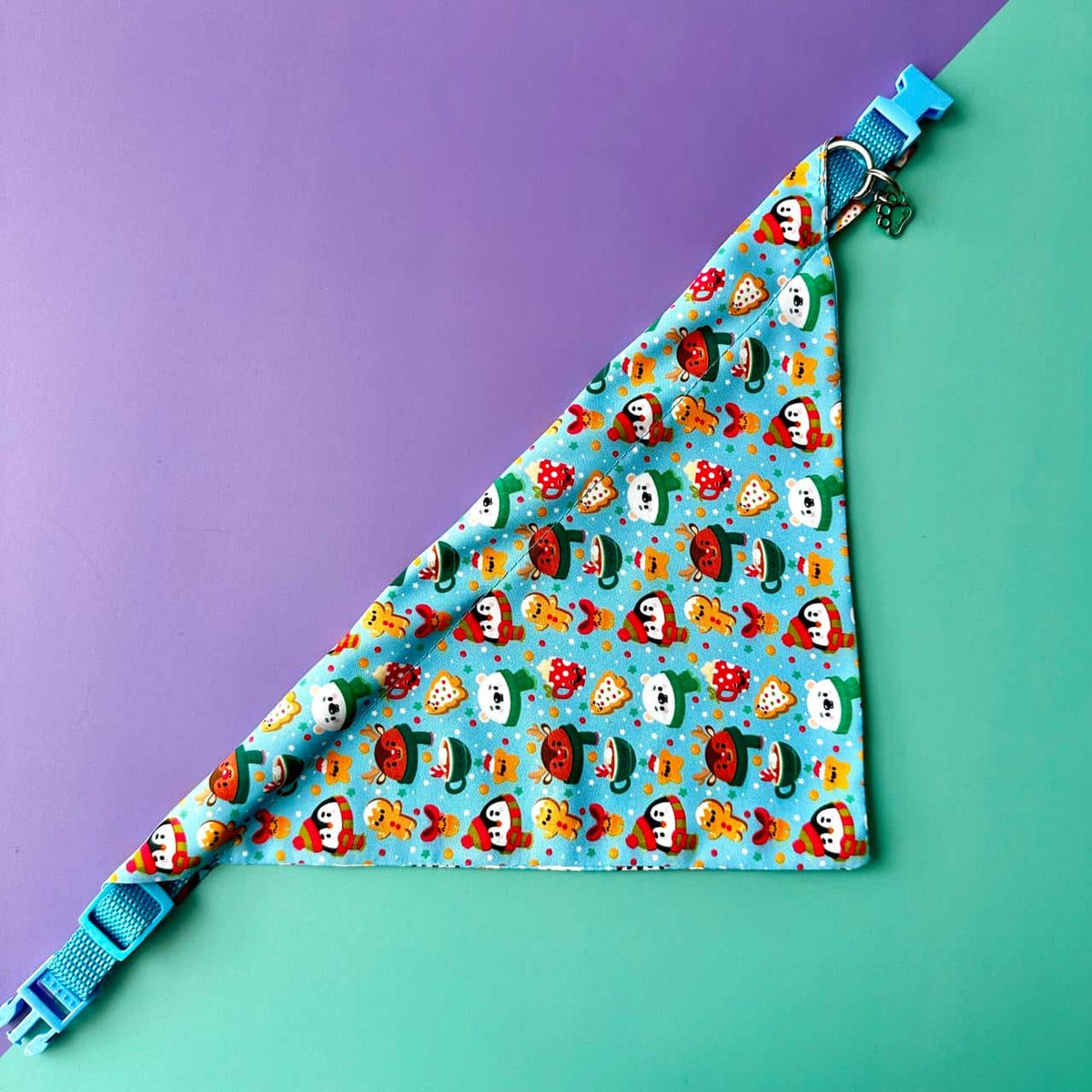 Pañoleta para perros de Navidad Magia Polar azul