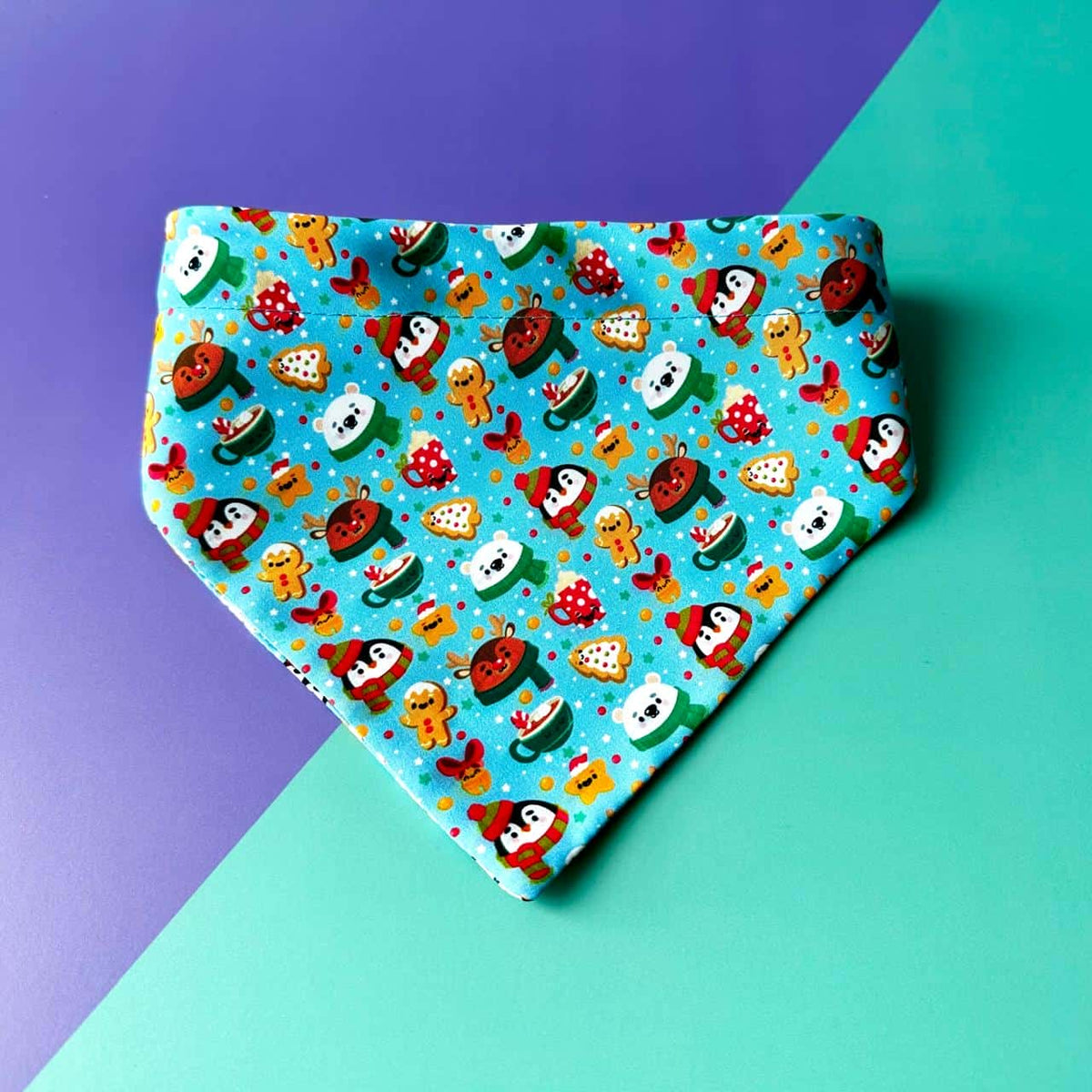 Pañoleta para perros de Navidad Magia Polar azul