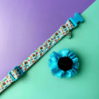 Collar para perros con flor tul Navidad Magia Polar azul