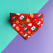Pañoleta para gato de Navidad Magia Polar Roja