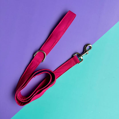 Pechera para perros antitirones fucsia con correa
