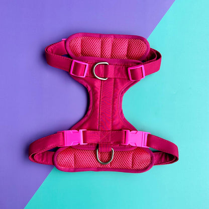 Pechera para perros antitirones - fucsia