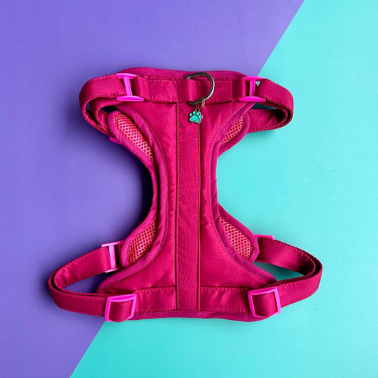 Pechera para perros antitirones - fucsia