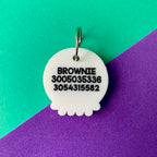 Placa para perros y gatos Calavera