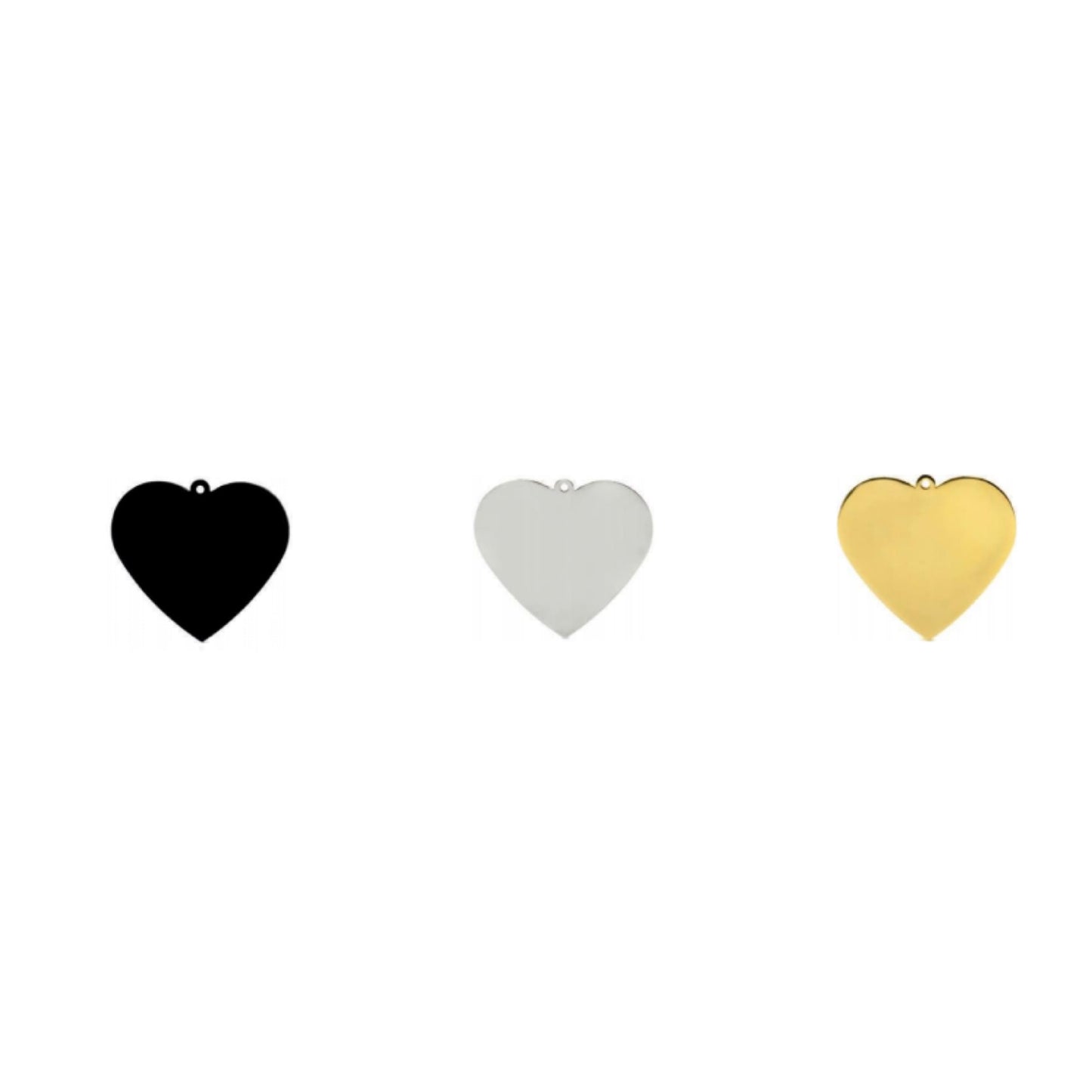 Placa de identificación acero corazón