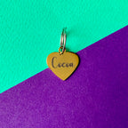 Placa de identificación acero corazón