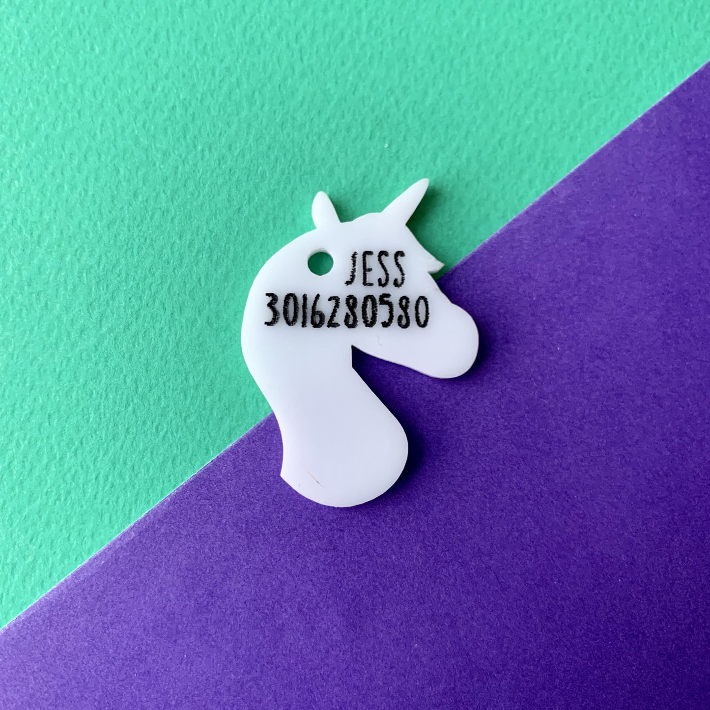 Placa de identificación Unicornio