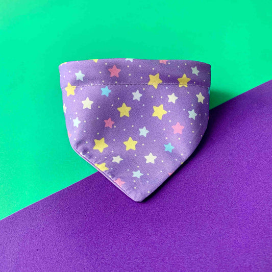 Pañoleta para gatos Estrellas Lila